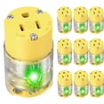 thumbnail image 1 of Enchufe eléctrico 110 V 15 A 120 V con luz de neón verde, 1 of 7