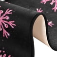 thumbnail image 6 of SKYSONIC 2'X6' Pink Shiny Snowflakes Runner Rug with Rubber Backing, Christmas Glittering Non Slip Entryway Rug Runner Washable Soft Area Rug Carpet for Hallway Bedroom Kitchen Decor, 6 of 6
