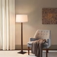 thumbnail image 6 of Taper Floor Lamp - Dark Walnut Wood Finish Weathered Brass, 6 of 9