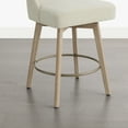 thumbnail image 5 of Spruce & Spring Modern Swivel Counter Stool with Upholstered Seat and Rounded Back for Kitchen or Bar Set of 2, Ivory, 5 of 9