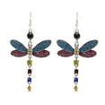 thumbnail image 2 of Heliisoer Retro Multicolor Diamond Tassel Insect Earrings Female Long Ear Jewelry, 2 of 9