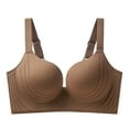 thumbnail image 2 of YHAJDS Women's Seamless Comfortable Daily Bra， Women's Seamless Bra Solid Color All Coverage Adjustment Support Side Boobs Sagging Comfortable, 2 of 5