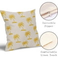 thumbnail image 3 of Yellow Tree Pillow Covers 16X16 Inch Set of 2 Coastal Tropical Plants Coconut Trees Decorative Pillow Cases Summer Beach Vintage Cushion Case Hawaiian Home Decor for Sofa Couch Outdoor, 3 of 6