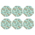 thumbnail image 2 of Bingfone Vintage Cute Sloth on Floral Tree Leather Drinks Coasters with Set of 6,Suitable for Home Kitchen,Coffee Cup Coasters Home Gift, 2 of 9