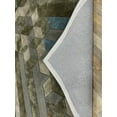 thumbnail image 4 of Beige and Brown Wool Blend Geometric 4 ft x 6 ft Hand tufted Carpet wool & viscose area rug, 4 of 5