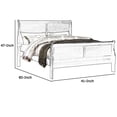 thumbnail image 5 of Wooden Twin Size Bed with Panel Design Sleigh Headboard and FootboardBrown - Saltoro Sherpi, 5 of 5