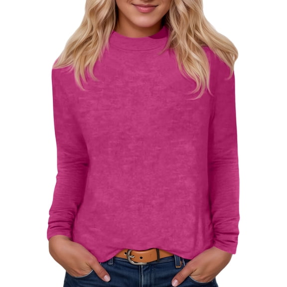 EDFBUYKRS Womens Plus Size Tops Long Sleeve Shirts V Neck Textured Keyhole Gathered Knit Tunic Loose Fall Blouses Xxl