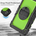 thumbnail image 7 of Case for Samsung Galaxy Tab S8 Plus/S7 FE/S7 Plus 12.4 Inch with Screen Protector, 360 Degree Rotating Kickstand Hand Strap Heavy Duty Shockproof Cover with Shoulder Strap, Lime PC, 7 of 7