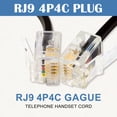 thumbnail image 3 of 2 Pack Câble Récepteur de Téléphone Enroulé 2M avec Connecteur RJ9, 3 of 8