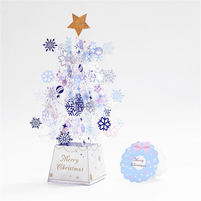 Agiferg Christmas Greeting card three-dimensional 3D Handmade Gift Card Thank You Card