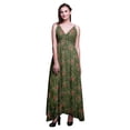thumbnail image 1 of Bimba Floral Ladies Printed Resort Maxi DrawstringDressSpaghetti Strap Beach Wear-Large, 1 of 1