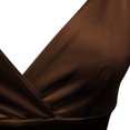 thumbnail image 5 of Levmjia Womens Dress V Neck Solid Color Sleeveless Suspender Casual Solid Color Tiered Pleated Layered Hem Slip Dress Party Vacation Daily Wear Summer, 5 of 8