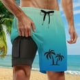 thumbnail image 3 of Kcolen Swim Trunks Men 5 Inch,Men Drawstring Swimming Short Stretchy Upf Bathing Suit with Compression Liner Summer Beach Swimwear, 3 of 5