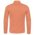 thumbnail image 5 of Havenx Long Sleeve Quarter Zip Pullover for Men Stand Collar Knitted Sweatshirts 1/4 Zipper Mock Neck Pullover Sweatshirt Warm Slim Fit Comfy Lightweight Workout Sweater Tops,Orange L, 5 of 5