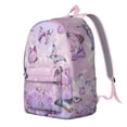 thumbnail image 2 of Floral Butterfly Pattern Canvas Bookbag – Large Capacity Travel Backpack with Durable Oxford Material and Anti-theft Features for Female Professionals, Students, and Outdoor Enthusiasts, 2 of 5