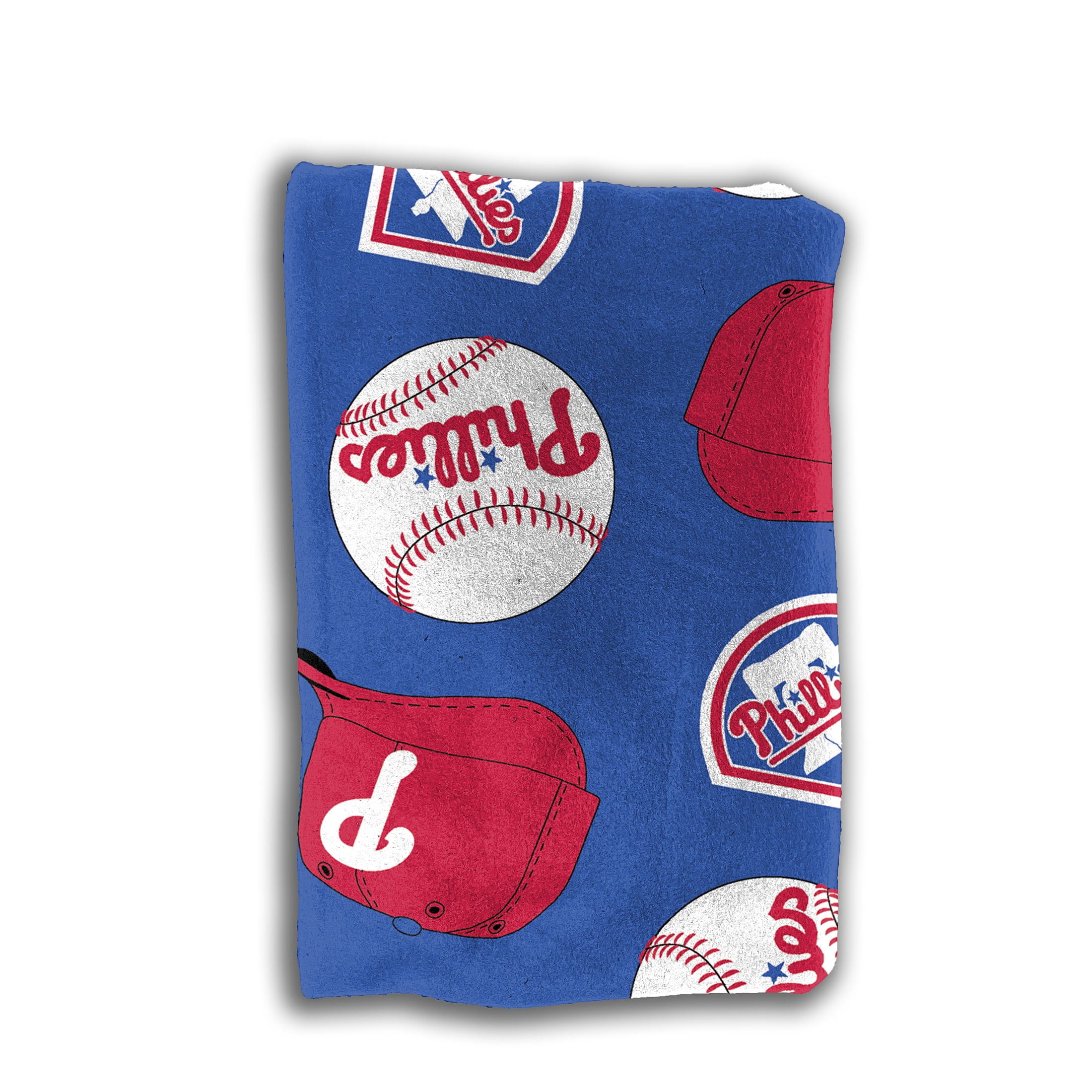 MLB Philadelphia Phillies 100% Polyester Fleece Team Logo Fabric, 58" x 2 Yards, Pre-Cut, Blue & Red