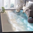 thumbnail image 5 of Area Rugs Indoor Non-Slip Rectangle Rug 2x3 Ft Teal Blue Water Ripple Rug Rubber Backing Floor Mats Non Shedding Home Decor Carpet for Entryway Living Room, 5 of 8