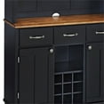 thumbnail image 4 of Homestyles Buffet de Buffets en Bois avec Vaisselier Noir, 4 of 15