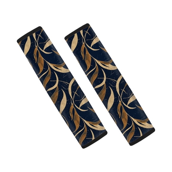 Chririnla Leaf Pattern Design Car Seat Belt Pads Non-Slip Soft Automotive Seat Belt Pads, Heat Insulation Reduce Friction Effectively Compatible with Sedan Van Cars