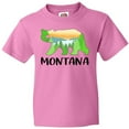 thumbnail image 3 of Inktastic Montana Lake and Trees in Bear Silhouette Youth T-Shirt, 3 of 5