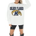 thumbnail image 3 of Women's Gameday Couture White Kent State Golden Flashes Big Goals Oversized Long Sleeve T-Shirt, 3 of 5