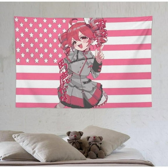 Anime Hatsune Miku Kasane Teto Flag Funny Banner Tapestry Flag Suitable for Wall Decoration College Dormitory Indoor Outdoor Party Decoration Durable Room Decoration