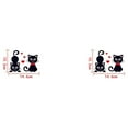 thumbnail image 4 of jesticaly Cat Light Switch Sticker Decal Vinyl Art Wall Sticker Lightswitch Black Kitten 1pcs #1 2Set, 4 of 6