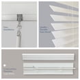 thumbnail image 5 of MOOD Custom Faux Wood Blinds | 64 Inch Blinds for Windows | 64 Inches Wide x 60 Inch Tall | 2 Inch Cordless Blackout Venetian Shade for Interior Windows and Doors | Luxe White | 64"W x 60"H, 5 of 7