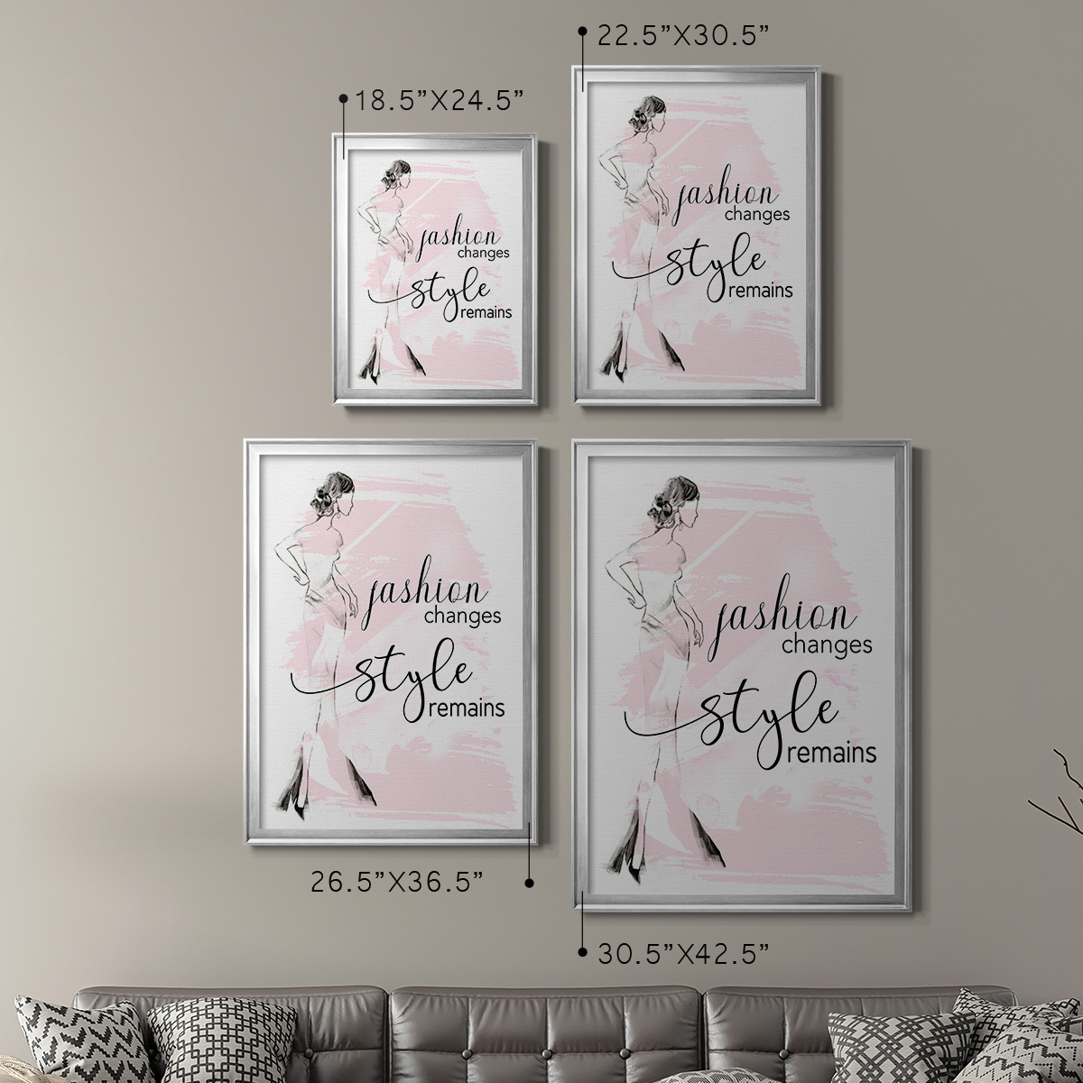 Fashion Changes Style Remains Premium Framed Print - Ready to Hang