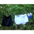 thumbnail image 2 of Tendedero portátil elástico para viajes con 12 pinzas para ropa, accesorios de viaje para uso en exteriores e interiores (70" de largo, negro), 2 of 4