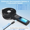 thumbnail image 3 of Ventilador nebulizador portátil COMLIFE de 3000 mAh, recargable, 3 of 7