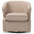 thumbnail image 2 of Baxton Studio Chaise d'Appoint Pivotante en Beige, 2 of 5