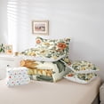 thumbnail image 6 of Feelyou Garden Flower Women Bedding Comforter Set 7 Pieces, Green Yellow Full Bedding Set, 6 of 8