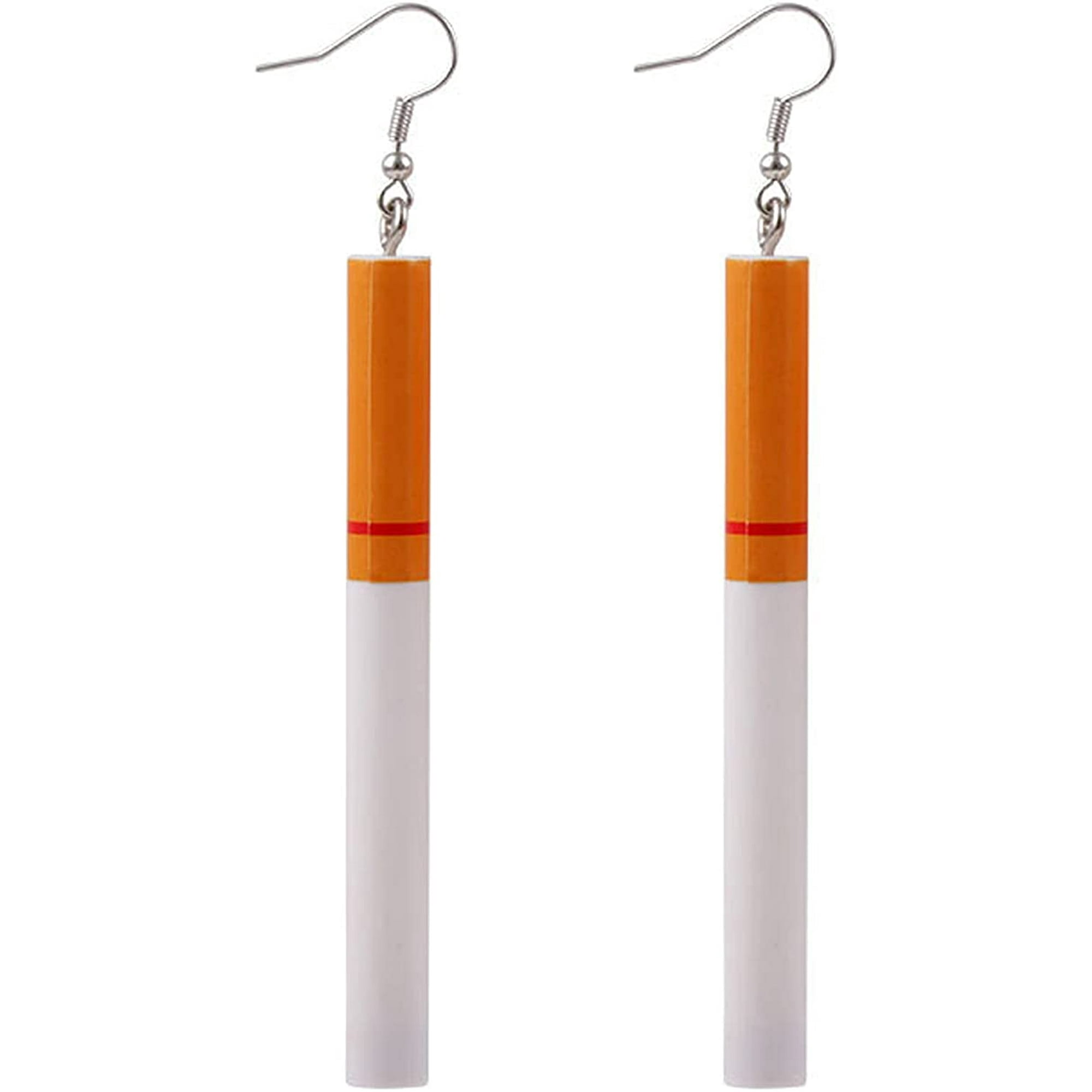 3 Pairs Harajuku Creative Funny Cigarette Butt Asymmetrical Drop Dangle  Earrings Wacky Lifelike Cigarette Earrings for Women Girls Unisex Cool Punk  Jewelry-long