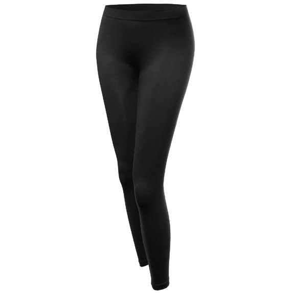 FashionOutfit Women's Basic Solid Seamless Ankle Leggings