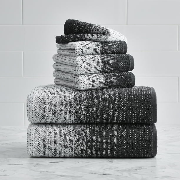 Better Homes & Gardens Thick and Plush Heathered 6 Piece Bath Towel Set