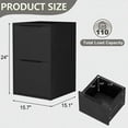 thumbnail image 3 of Marcree File Cabinet, Wooden 2 Drawers Filing Cabinet for Letter Size/Hanging Files, Small Wood File Cabinets for Home Office, Black, 3 of 8