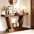 thumbnail image 3 of Gaderth 63 Inch Console Table, 2 Tier Farmhouse Narrow Sofa Table Behind Couch, Extra Long Entryway Table With Storage Shelf for Hallway, Foyer, Living Room, Entrance, Corridor, 3 of 8