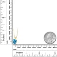 thumbnail image 2 of Gem Stone King 14K Yellow Gold Swiss Blue Topaz Solitaire Pendant Necklace for Women | 3.20 Cttw | Gemstone November Birthstone | Oval 10X8MM | with 18 inch Silver Chain, 2 of 4