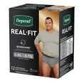 thumbnail image 4 of Depend Real Fit Adult Incontinence Underwear, Disposable Adult Diapers for Men, Maximum Absorbency, L/XL, Black & Grey, 12 Count, 4 of 8