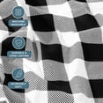 thumbnail image 4 of Bare Home Luxury 100% Cotton Flannel Twin Sheet Set, Deep Pocket, 3-Piece, Buffalo Plaid - White/Black, 4 of 10