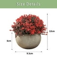 thumbnail image 2 of 2 pcs Artificial plant potted plastic grass ball creative decoration fake flower pot landscape decoration green plants - type:style2;, 2 of 5