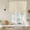 Cream, variant on Sky Blue Thin Lines Tie Up Curtains for Windows, Adjustable Balloon Window Shades, Modern Striped Minimalist Kitchen Window Treatments Farmhouse Short Curtains with Rod Pocket 42"x45"
