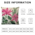 thumbnail image 6 of Nawypu Throw Pillow Case Leave Green Artistic Bougainvillea Flower Bouqet Watercolor Plant Portugal Nature Pink Asian Begonia Farmhouse Decor Cushion Pillows Covers 2pcs for Home Decoration, 6 of 6
