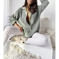 thumbnail image 4 of 1 pieza-camisa holgada de color liso-gris-L, 4 of 5