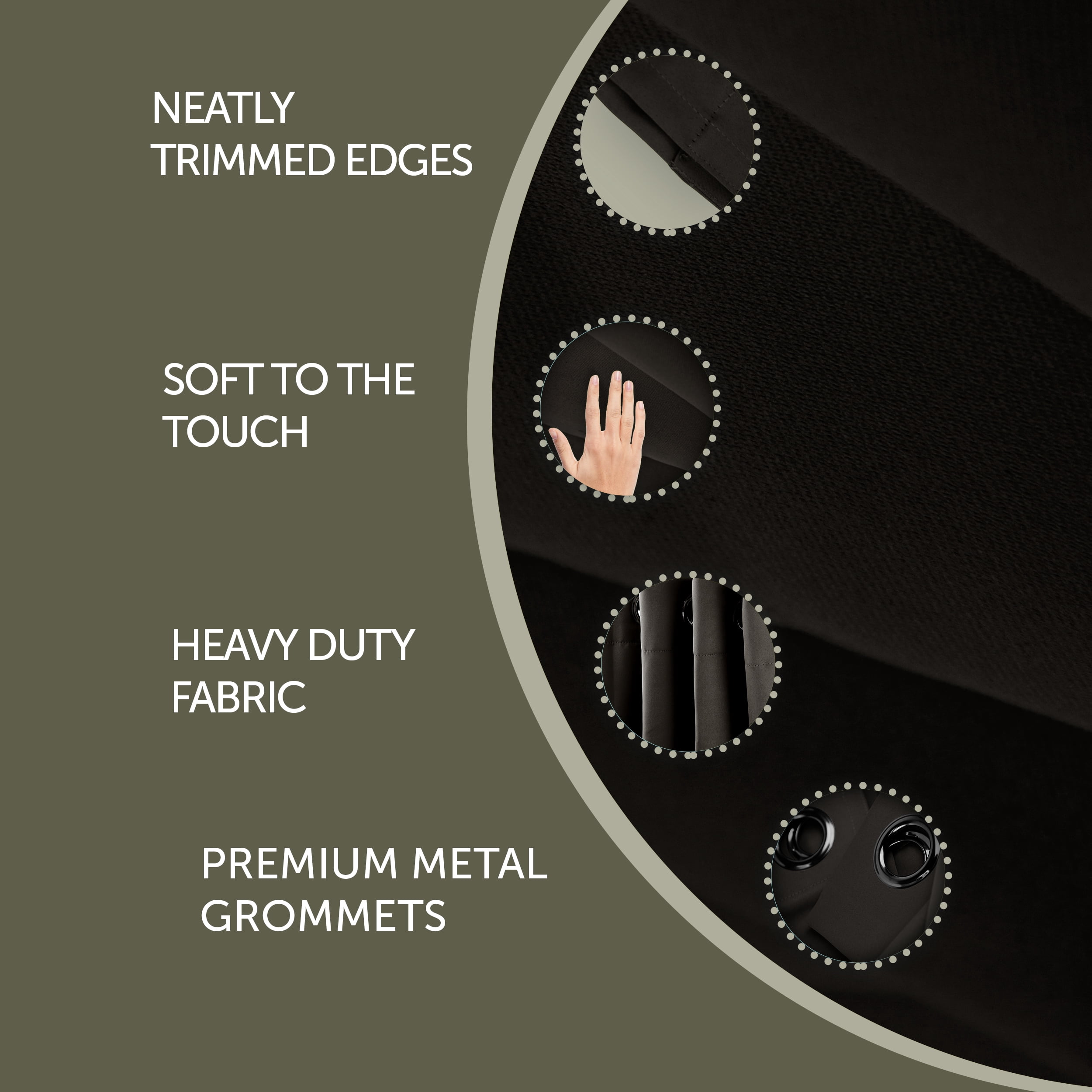Heavy Duty Drapery Panel - 180" x 108" 1 Panel - Dark Grey