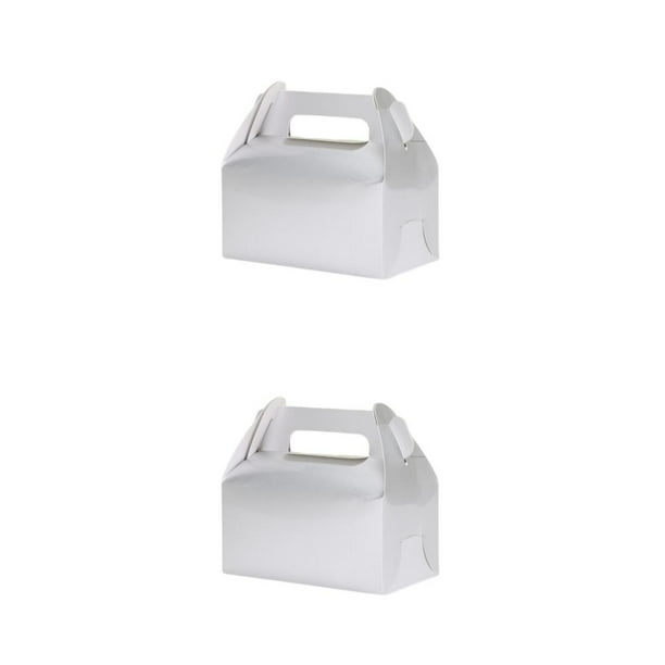 Wosthever Caja de almacenamiento de pasteles Cajas de favores Caja de empaque de bocadillos de comida de gran capacidad Postre para el hogar Plata 2Conjunto