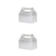 thumbnail image 1 of Wosthever Caja de almacenamiento de pasteles Cajas de favores Caja de empaque de bocadillos de comida de gran capacidad Postre para el hogar Plata 2Conjunto, 1 of 6