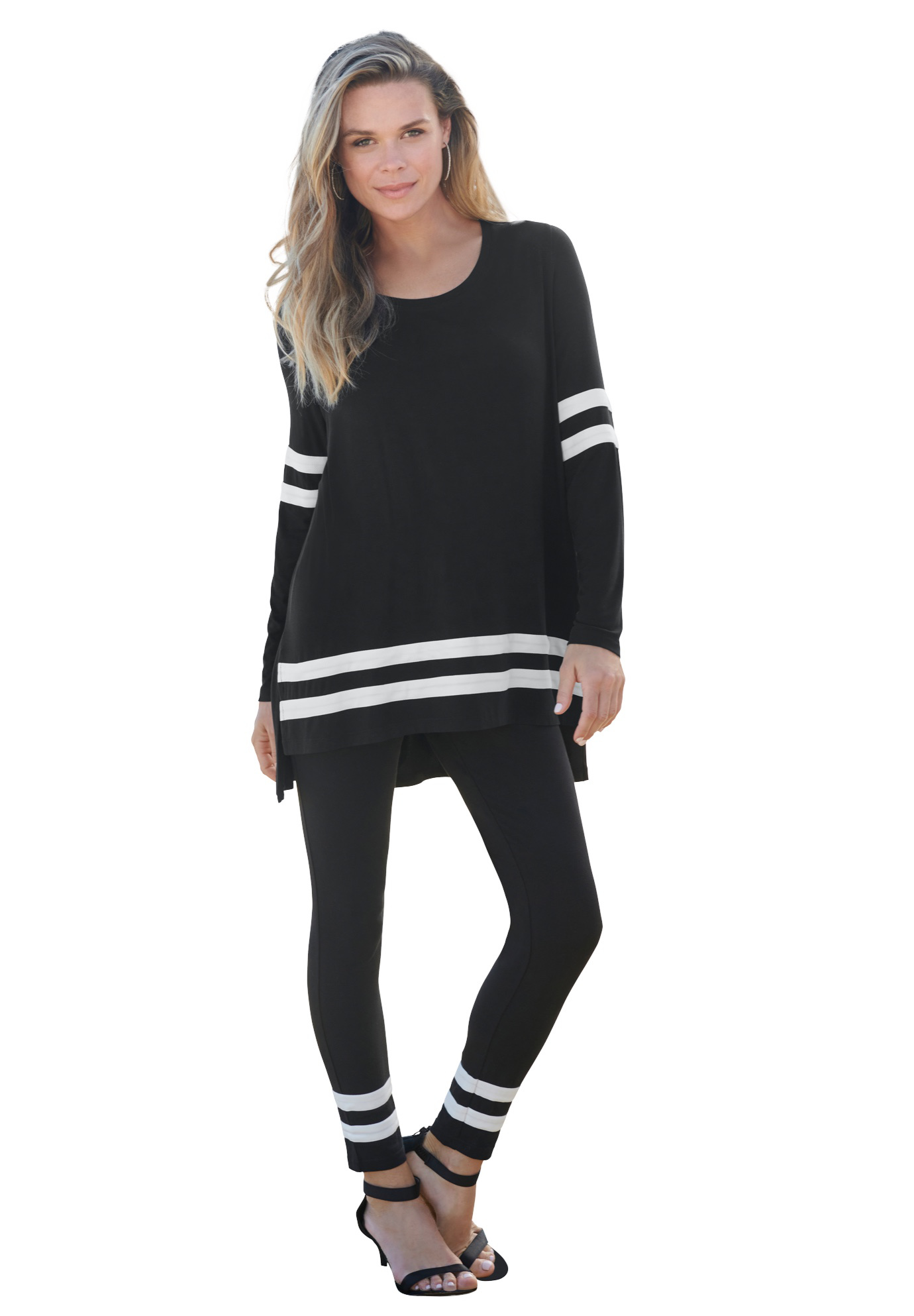 Mesh Colorblock Lounge Set Matching 