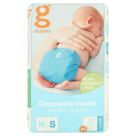 gDiapers Disposable Inserts N l S 6-14 lbs, 40 count